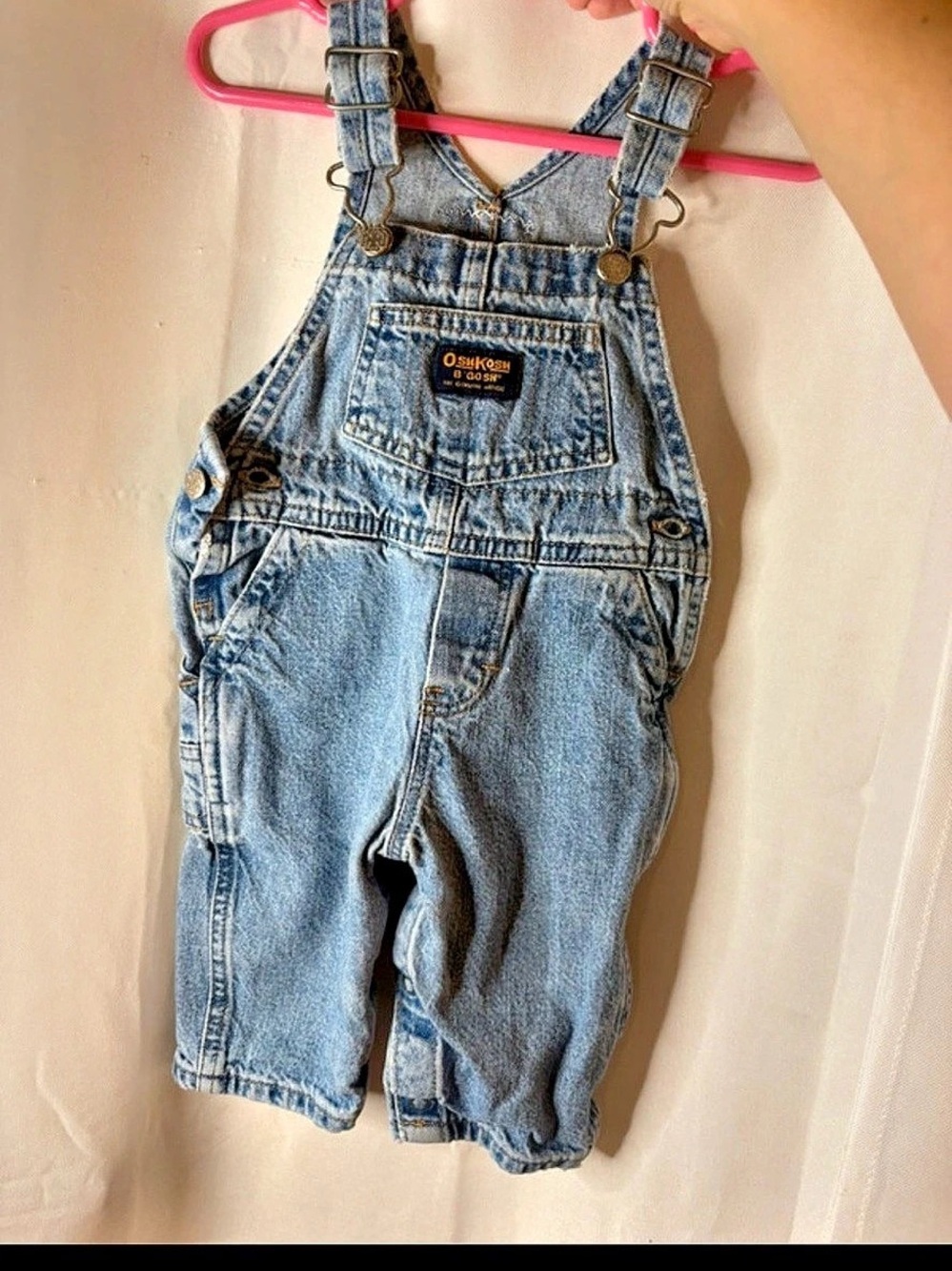 Vintage OshKosh B'gosh Baby Denim Overalls in Blue Baby 6-9M
